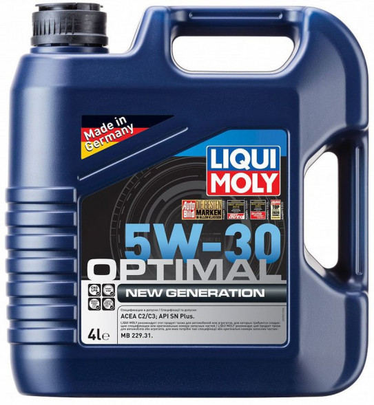 Масло мотор.  5W30 Liqui Moly Optimal Synth A3/B4 пластик (4 л.) 1*4 шт. (39001)