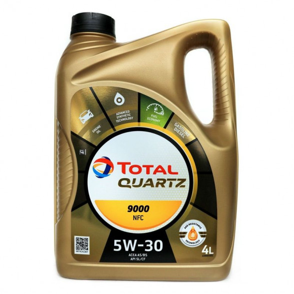 Масло мотор.  5W30 TOTAL QUARTZ 9000 Fut. NFC A1/B1/A5/B5 пластик (4 л.) 1*3 шт.