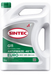 Антифриз A-40 Sintec Euro G11 (ЗЕЛЁНЫЙ)  3кг (1*4шт)