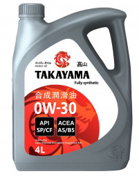 Масло мотор.  0W30 TAKAYAMA  A5/B5 SP/CF  4л (1*4шт)